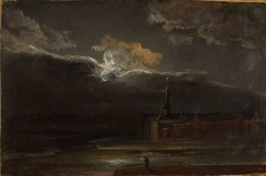 Dresden in Moonlight by Johan Christian Dahl