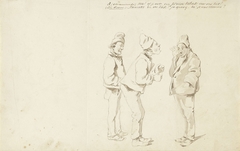 Drie staande mannen by Pieter van Loon