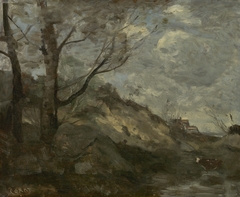 Dune landscape by Jean-Baptiste-Camille Corot