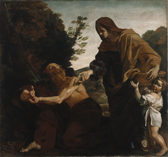 Elijah Receiving Bread from the Widow of Zarephath by Giovanni Lanfranco