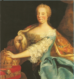 Empress Maria Theresa as Queen of Hungary. by Martin van Meytens