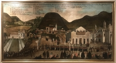 Entrada en la ciudad de Quito de las tropas espanolas remitidas por el Virrey del Perú en 1809 by Francisco Javier Cortés