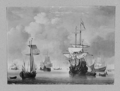 Flotte vor Anker by Willem van de Velde the Younger