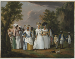 Free Women of Color with their Children and Servants in a Landscape by Agostino Brunias