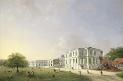 Front View of Buitenzorg Palace after the Earthquake of 10 October 1834 by Willem Troost II