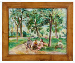 Garten in Langenargen mit Hans Purrmann by Rudolf Grossmann