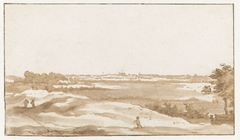 Gezicht op Haarlem vanuit de duinen by Jan de Bisschop