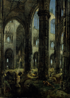 Gothic Church Ruins by Carl Blechen