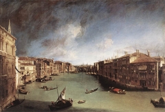 Grand Canal, Looking Northeast from Palazzo Balbi toward the Rialto Bridge by Canaletto