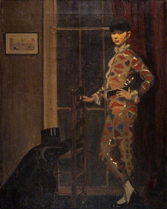 Harlequin with Chair by Mabel Pryde