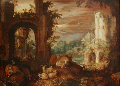 Herds in Ruins by Roelant Savery