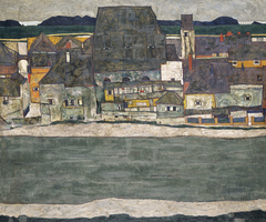 Houses on the River (The Old Town) by Egon Schiele