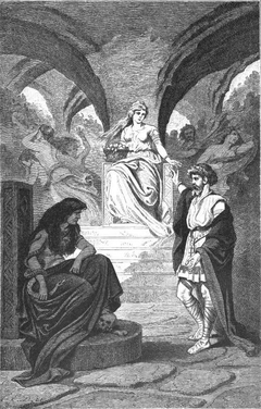 Hrafnagaldur Odins: Heimdall demands the release of Idunna from Hel by Carl Emil Doepler