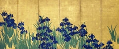 Irises screen by Ogata Kōrin