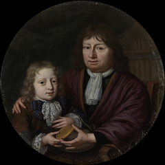 Isaac Pontanus Giving a Gold Medal to his Grandson Hendrik van Beek by Michiel van Musscher