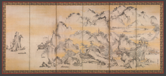 Jinshan Island and West Lake by Kanō Sanraku