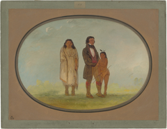 Kaskaskia Chief, His Mother, and Son by George Catlin