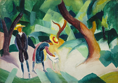 Kinder mit Ziege by August Macke