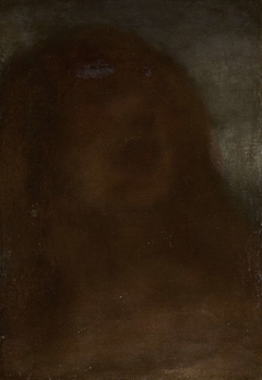 Kop van een vrouw, genaamd 'A fair beauty' by Matthijs Maris