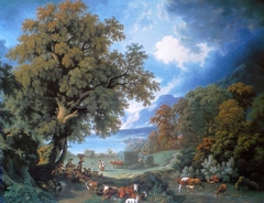 La Fenaison à Saint-Gingolphe by Pierre-Louis de La Rive