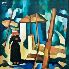 Landscape with black figure by Amadeo de Souza Cardoso