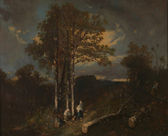 Landscape with Woodchoppers by Thomas Couture