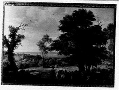 Landschap met Jozef door zijn broers verkocht by Nicolaes Molenaer