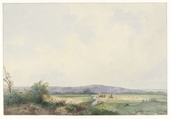 Landschap met weiden, bij de duinen by Frans Arnold Breuhaus de Groot