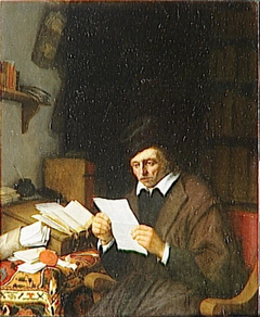 Lawyer reading in his study by Adriaen van Ostade