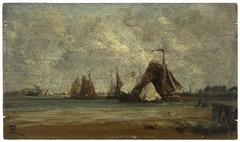 Les sloops de pêche by Félix Ziem