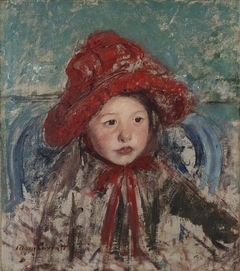 Little Girl in a Large Red Hat by Mary Cassatt