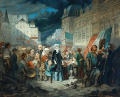 Madame de Lamartine Adopting the Children of Patriots Killed at the Barricades in Paris during the Revolution of 1848 by François-Claudius Compte-Calix