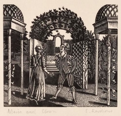 Maria and the Clown - Eric Ravilious - ABDAG006776 by Eric Ravilious