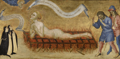 Martyrdom of Saint Lawrence, with Two Benedictine Nuns by Jacobello del Fiore