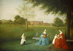 Members of the Maynard Family in the Park at Waltons by Arthur Devis