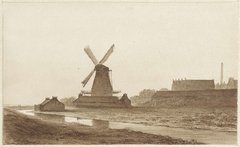 Molen bij het bolwerk Het Blauwhoofd te Amsterdam by Hendrik Abraham Klinkhamer