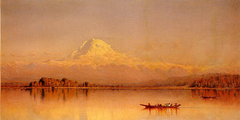 Mount Rainier, Bay of Tacoma by Sanford Robinson Gifford