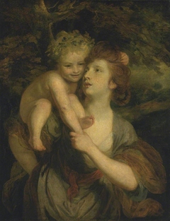 Mrs Hartley as a Nymph with a Young Bacchus by Joshua Reynolds