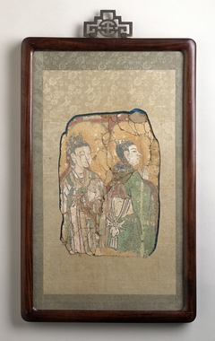 Mural Fragments of Two Devotees by Anonymous