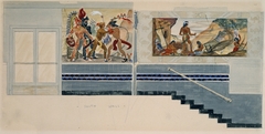 (Mural study for south wall, Los Angeles, California Immigration and Naturalization Station) by Verona Lorraine Burkhard