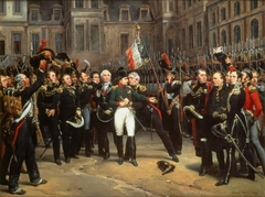 Napoleon bids farewell to his Guard at Fontainebleau on 20 April 1814 by Antoine Alphonse Montfort