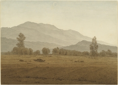 New Moon above the Riesengebirge Mountains by Caspar David Friedrich