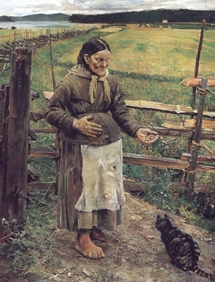 Old Woman With a Cat by Akseli Gallen-Kallela