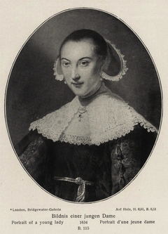 Oval portrait of a young lady aged 18 by Anonymous