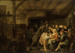 Peasants in an Inn Playing "La Main Chaude" by Jan Miense Molenaer