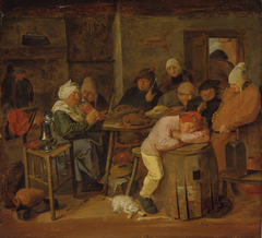 Peasants in an Interior by Adriaen Brouwer