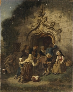 Pendant les vêpres (Morbihan) by Charles Fortin