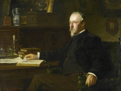 Portrait of Daniël Franken Dzn (1838-98), banker and art collector by Willy Martens