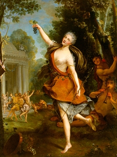 portrait of mademoiselle Prévost as a Bacchant by Jean Raoux