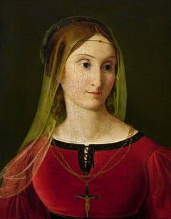 Portrait of Maria Potocka née Rzewuska in Renaissance costume. by Friedrich Wilhelm Schadow